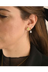 Gold Plated Sterling Silver Earrings Byzantine Cyclades with Zircon FaCaDoro