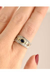 Sterling Silver Ring Byzantine Vergina with Zircon FaCaDoro (No 53)