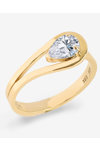 14K Gold Ring with Zircon by Facadoro (No 55)