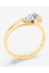 14K Gold Ring with Zircon by Facadoro (No 55)