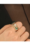 14K Gold Ring with Zircon by Facadoro (No 55)