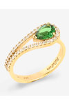 14K Gold Ring with Zircon by Facadoro (No 55)