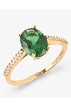 14K Gold Ring with Zircon by Facadoro (No 54)