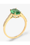 14K Gold Ring with Zircon by Facadoro (No 54)