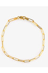 14K Gold Paperclip Bracelet by SAVVIDIS