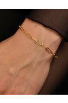 14K Gold Paperclip Bracelet by SAVVIDIS