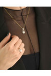 14K Gold Necklace with Zircon by FaCaDoro