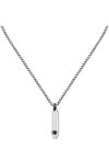 SECTOR Basic Men's Stainless Steel and Enamel Necklace