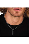 SECTOR Basic Men's Stainless Steel and Enamel Necklace