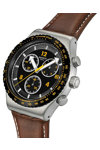 SWATCH Canyon Chaser Chronograph Brown Leather Strap