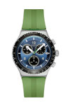 SWATCH Dusk Thru The Leaves Chronograph Green Silicone Strap