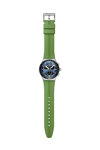 SWATCH Dusk Thru The Leaves Chronograph Green Silicone Strap