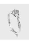 18K White Gold Engagement Ring with Diamonds 0.23 ct by DIAMOND JOOLS (No 52)