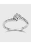 18K White Gold Engagement Ring with Diamonds 0.23 ct by DIAMOND JOOLS (No 52)