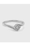 18K White Gold Engagement Ring with Diamonds 0.23 ct by DIAMOND JOOLS (No 52)