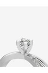 18K White Gold Engagement Ring with Diamonds 0.25 ct by DIAMOND JOOLS (No 55)