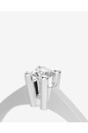 18K White Gold Engagement Ring with Diamond 0.10 ct by DIAMOND JOOLS (No 55)