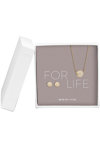 BERING Arctic Symphony 'For Life' Stainless Steel Necklace and Earrings Set with Crystals