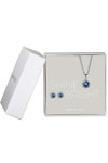 BERING Arctic Symphony 'Shine Bright' Stainless Steel Necklace and Earrings Set with Crystals and Zircons