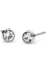 BERING Arctic Symphony Stainless Steel Earrings with Crystals