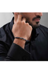 CERRUTI Adriano Staninless Steel and Leather Bracelet