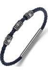 CERRUTI Adriano Staninless Steel and Leather Bracelet