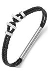 CERRUTI Ferrucio Staninless Steel and Leather Bracelet