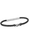 CERRUTI Franco Staninless Steel and Leather Bracelet