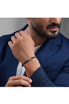 CERRUTI Franco Staninless Steel and Leather Bracelet