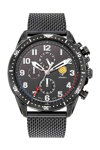 PATROUILLE DE FRANCE Athos 4 Chronograph Black Stainless Steel Bracelet