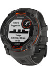 GARMIN Instinct 3 50mm Solar Black with Charcoal Silicone Band