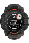 GARMIN Instinct 3 50mm Solar Black with Charcoal Silicone Band