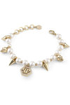 Βραχιόλι PHILIPP PLEIN Spiked Pearls από ανοξείδωτο ατσάλι με πέρλες και κρύσταλλα