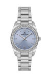 DANIEL KLEIN Crystals Silver Stainless Steel Bracelet