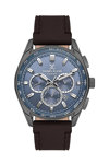 DANIEL KLEIN Chronograph Brown Leather Strap