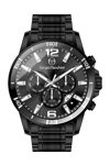 SERGIO TACCHINI Gents Dual Time Black Stainless Steel Bracelet