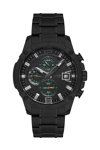 SERGIO TACCHINI Gents Dual Time Black Stainless Steel Bracelet