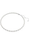 SWAROVSKI White Matrix Tennis Necklace Crystal Pearl (round cut)