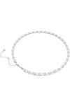 SWAROVSKI White Matrix Tennis Necklace Crystal Pearl (round cut)