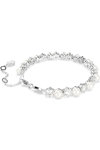 SWAROVSKI White Matrix Tennis Bracelet Crystal Pearl (round cut)