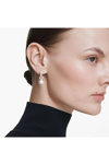 SWAROVSKI White Matrix Drop Earrings Crystal Pearl (round cut)