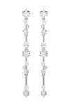 SWAROVSKI White Constella Drop Earrings Crystal Pearl (round cuts)