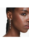 SWAROVSKI White Constella Drop Earrings Crystal Pearl (round cuts)