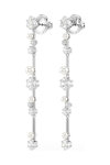 SWAROVSKI White Constella Drop Earrings Crystal Pearl (round cuts)