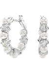 SWAROVSKI White Matrix Drop Earrings Crystal Pearl (round cut)