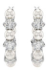 SWAROVSKI White Matrix Drop Earrings Crystal Pearl (round cut)