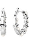 SWAROVSKI White Matrix Drop Earrings Crystal Pearl (round cut)