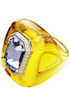 SWAROVSKI Yellow Dulcis Cocktail Ring (cushion cut) (No 58)