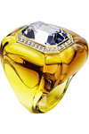 SWAROVSKI Yellow Dulcis Cocktail Ring (cushion cut) (No 58)