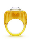 SWAROVSKI Yellow Dulcis Cocktail Ring (cushion cut) (No 58)